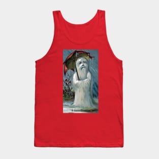 Weird Victorian Christmas Snowman Greeting Tank Top